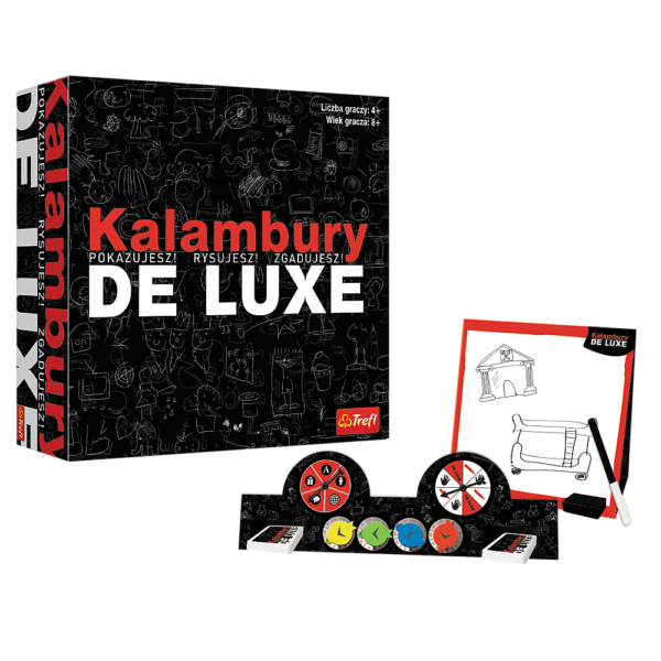 trefl gra kalambury de luxe 01016, gra dla dzieci powyżej 8 lat, pomysł na prezent dla dzieci od 8 lat, gra rozrywkowa dla dzieci