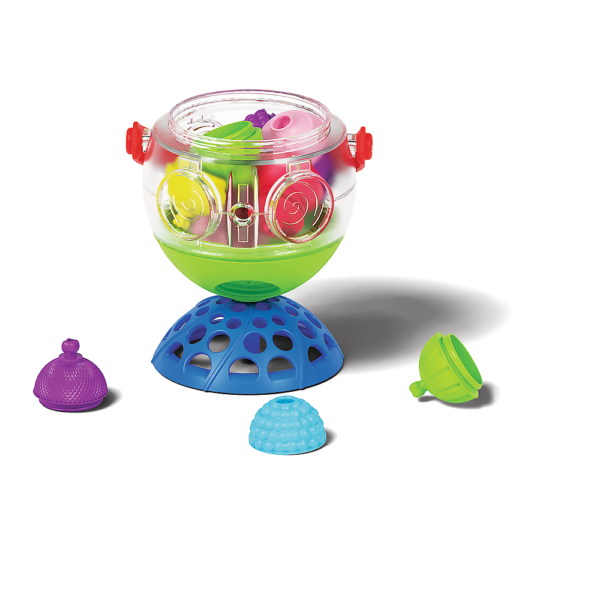 zabawki sensoryczne, kulko klocki, metoda montessori, klocki sensoryczne dla maluszka, lalaboom, fontanna radości