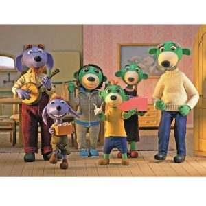 trefl puzzle 30 el rodzina treflików wesoły dzień 18238, zabawki Nino Bochnia, puzzle 30 elementów z Rodziną Treflików