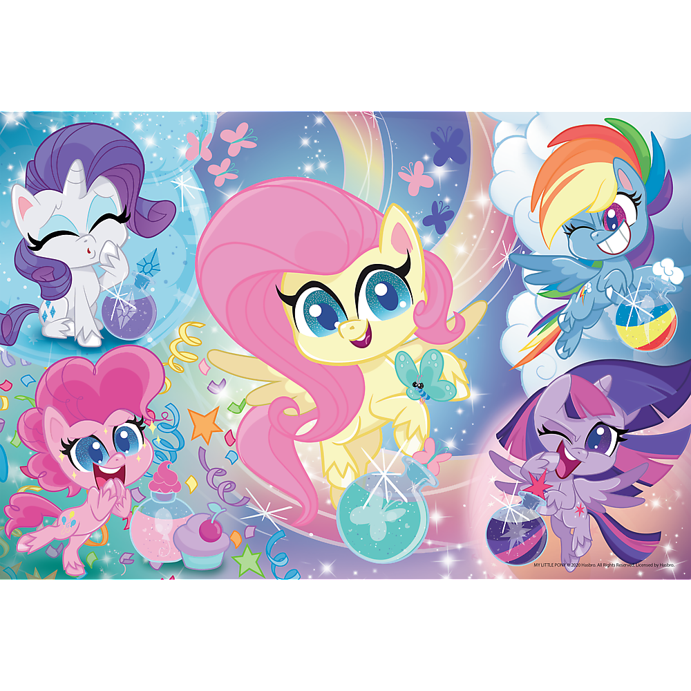 PUZZLE BROKATOWE 100 EL. MY LITTLE PONY BŁYSZCZĄCE KUCYKI 14821 ...