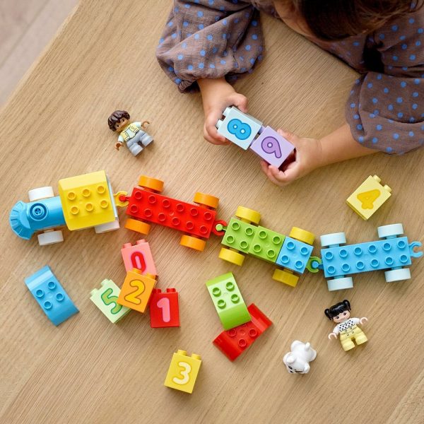 Klocki lego Duplo 10954 Pociąg z cyferkami nauka liczenia, zabawki Nino Bochnia, pomysł na prezent dla roczniaka, co kupić dziecku na 18 miesięcy, kreatywna zabawa dla maluszka z cyferkami