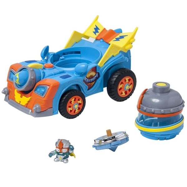 super zings, super things samochód kazoom racer z figurką, kid kazoom z pojazdem