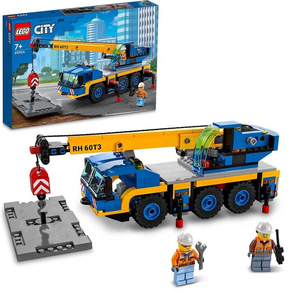 klocki lego City 60324 Żuraw samochodowy, zabawki Nino Bochnia, pomysł na prezent dla 7 latka, lego city 60324, lego żuraw