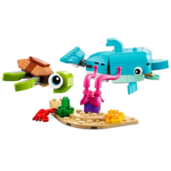 klocki lego creator, lego 3w1, lego 31128 delfin i żółw, lego creator delfin i żółw