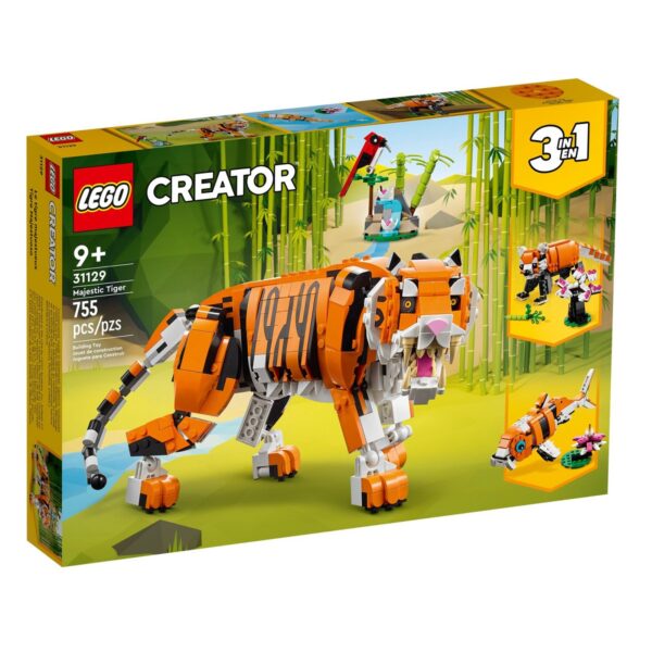 klocki lego creator, lego 3w1, lego 31129 majestatyczny tygrys, majestatyczny tygrys z lego, creator 31129