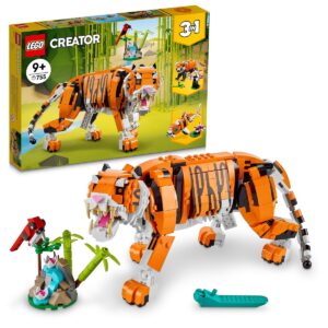 klocki lego creator, lego 3w1, lego 31129 majestatyczny tygrys, majestatyczny tygrys z lego, creator 31129