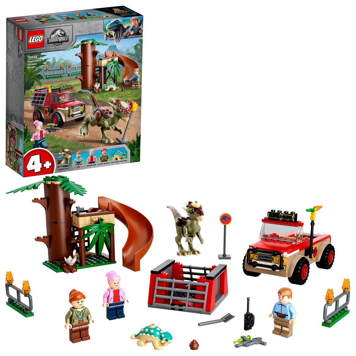 klocki lego, lego jurassic world, lego z dinozaurami, klocki lego 76939, lego ucieczka stygimolocha