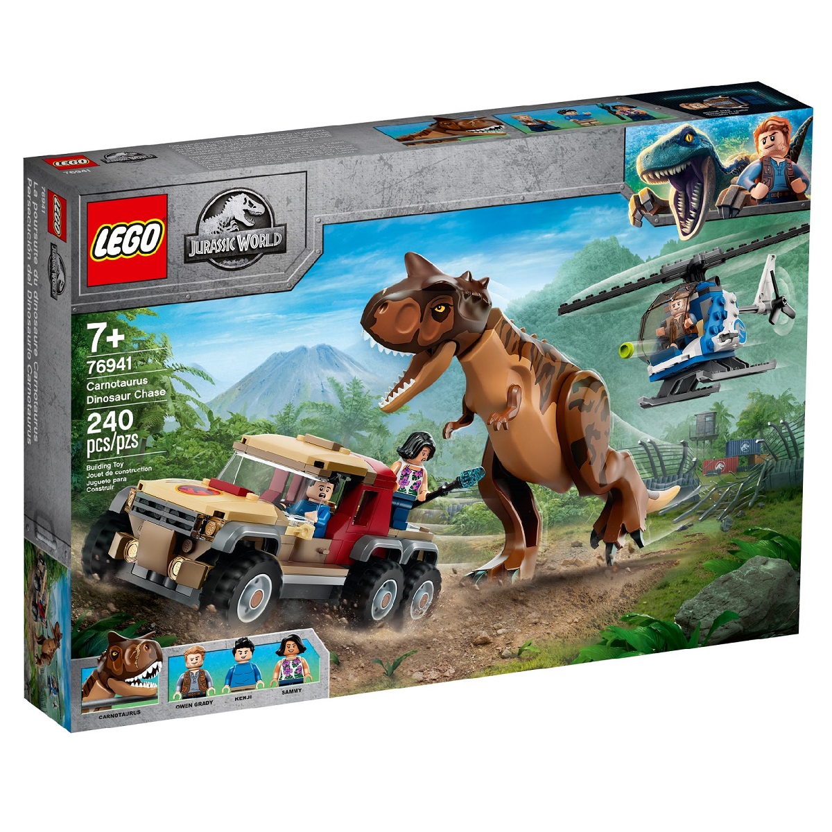 klocki lego jurassic world, lego z dinozaurami, klocki lego dinozaury, lego 76941, lego pościg za karnotaurem