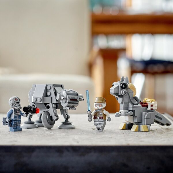 klocki lego star wars, lego 75298, lego gwiezdne wojny, mikromyśliwiec at-at kontra tauntaun