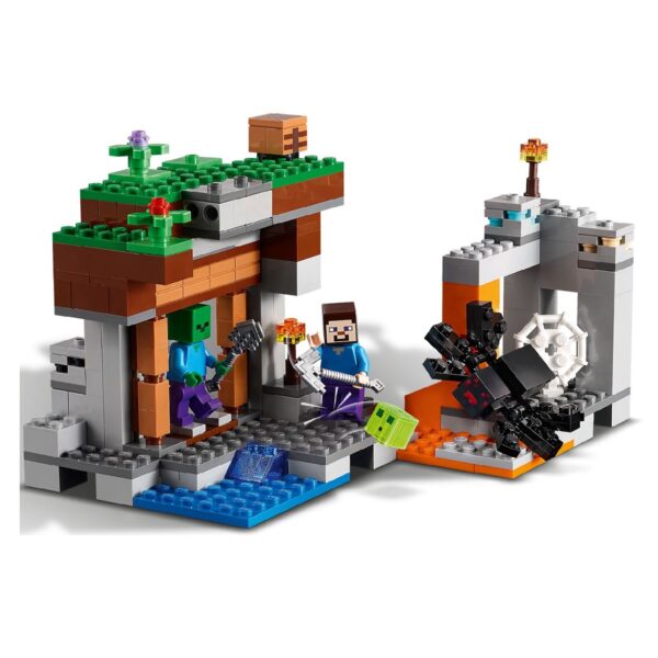 klocki lego minecraft, lego minecraft, klocki lego, lego 21166, opuszczona kopalnia minecraft