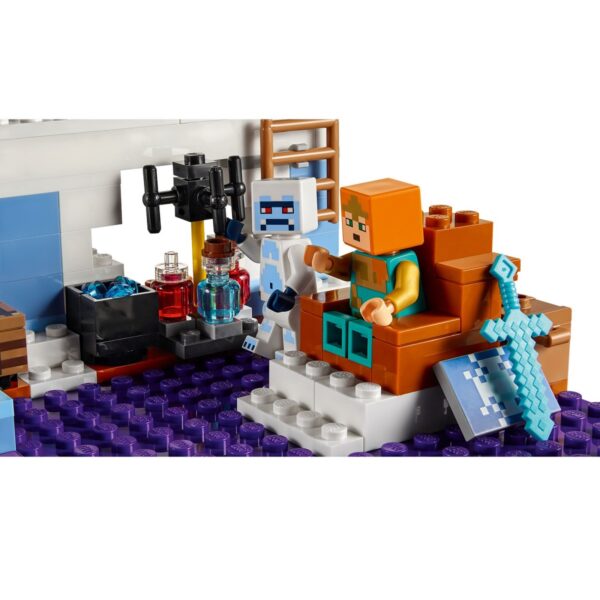 klocki lego minecraft, lego minecraft,lego 21186, lodowy zamek minecraft