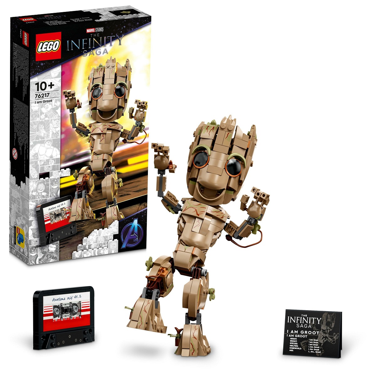 klocki lego super heroes, lego 76217, klocki lego 76217, lego ja jestem groot,