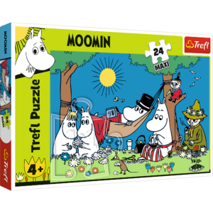 trefl puzzle maxi, puzzle maxi 24 elementy, puzzle z muminkami, puzzle na 3 lata dla dzieci, puzzle muminki