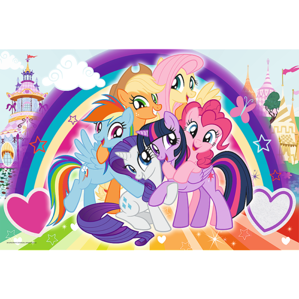 trefl puzzle maxi, puzzle maxi 24 elementy, puzzle z konikami Pony, puzzle Kucyki Pony, puzzle na 3 lata dla dziewczynki