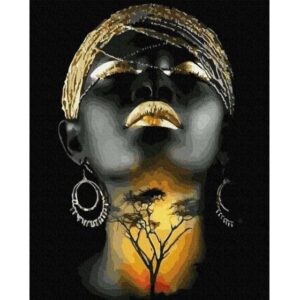 mozaika diamentowa kobieta czarnoskóra, haft diamentowy kobieta czarnoskóra, diamond painting 5d kobieta czarnoskóra