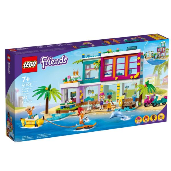 klocki lego friends 41709 wakacyjny domek na plaży, klocki lego, lego friends 41709, lego 41709,klocki lego dla dziewczynki od 7 lat