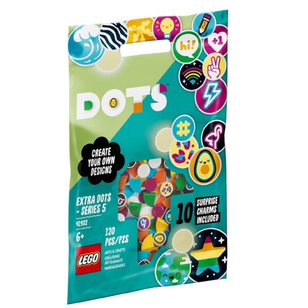 klocki lego dots 41932 dodatki dots seria 5, dodatki do bransoletek dots, pomysł na prezent dla dziewczynki na 7 urodziny