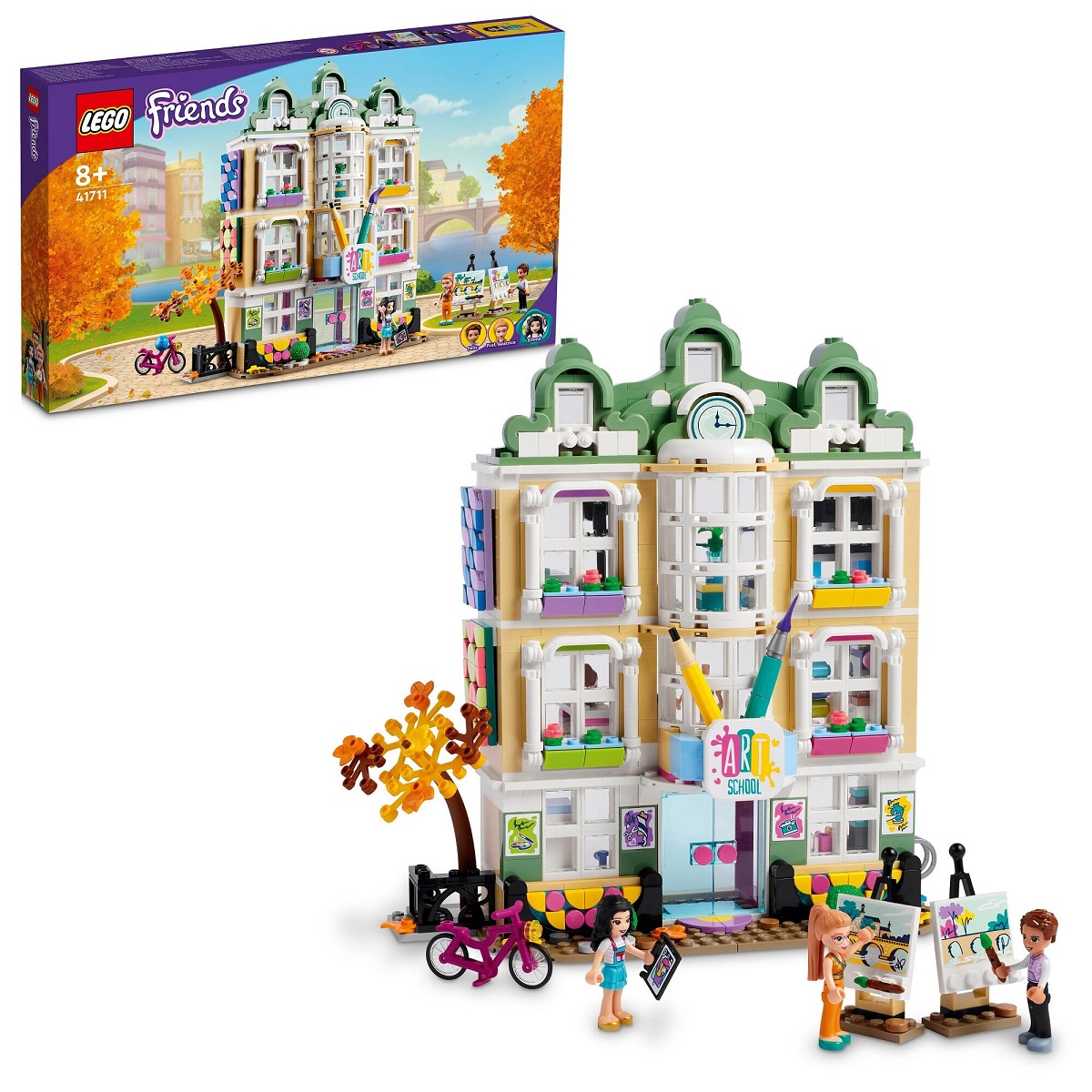 klocki lego friends 41711 szkoła artystyczna emmy, klocki lego friends 41711, lego 41711, klocki lego dla dziewczynki od 8 lat