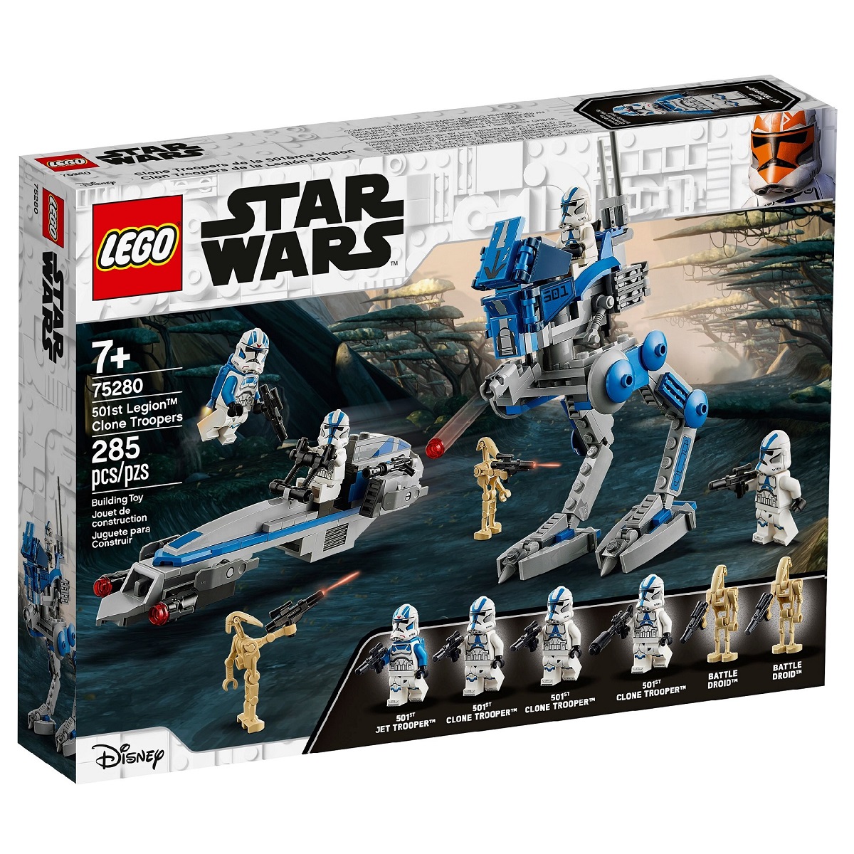 Klocki lego Star Wars 75280 Żołnierze klony z 501 legionu, klocki lego star wars, lego dla chłopca od 7 lat, lego 75280