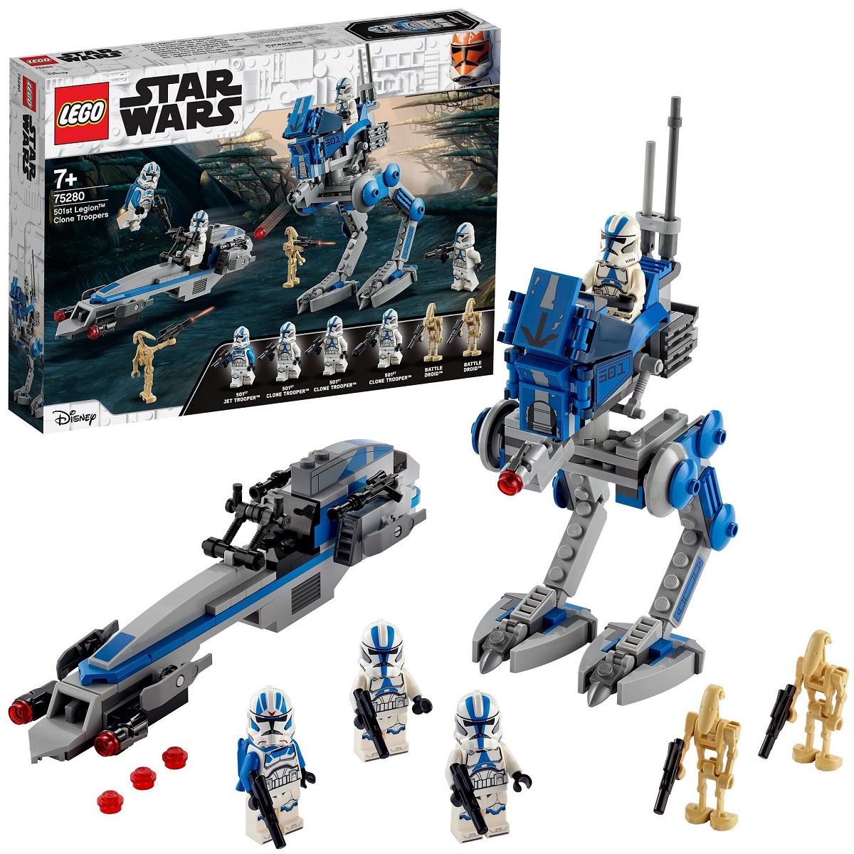 Klocki lego Star Wars 75280 Żołnierze klony z 501 legionu, klocki lego star wars, lego dla chłopca od 7 lat, lego 75280