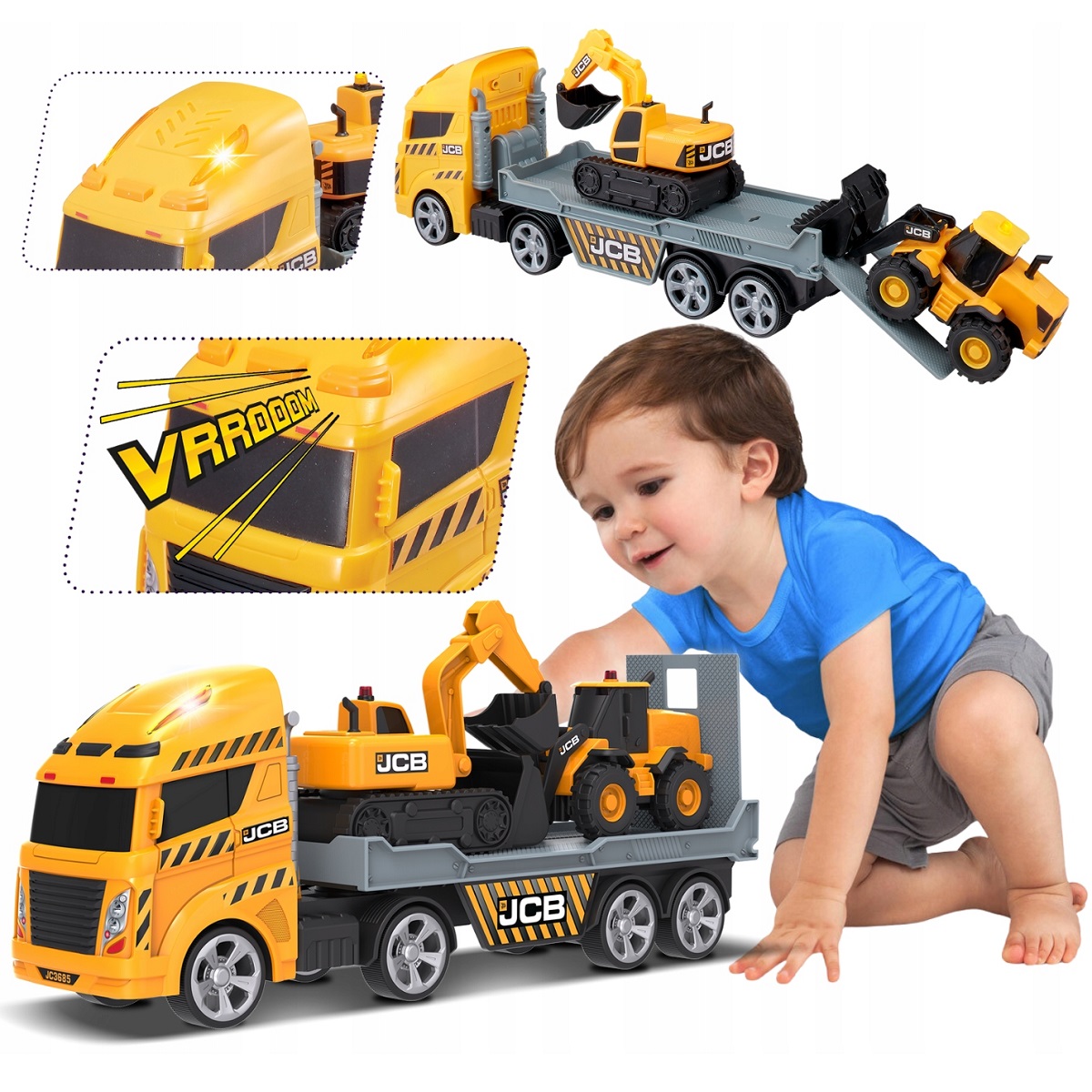 dumel discovery Flota miejska pojazdy budowlane 3pak ht72931, dumel pojazdy budowlane, laweta, ciężarówka, koparka zabawki dla dziecka Bochnia