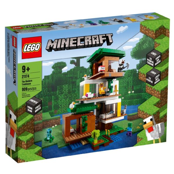 Klocki Lego Minecraft 21174 Nowoczesny domek na drzewie, lego minecraft 21174, nowoczesny domek na drzewie Minecraft