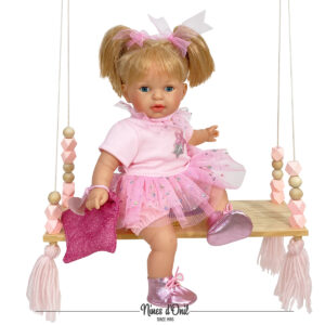 Nines d'onil lalka hiszpańska z dźwiękiem alex star 40 cm 4921, pachnąca lalka, lalka z dźwiękiem dla dziewczynki, pomysł na prezent na 4 urodziny dla dziewczynki, co kupić dziewczynce 4 letniej pod choinkę, fajny prezent na mikołaja dla 4 latki, zabawki Nino Bochnia