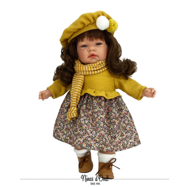 Nines d'onil lalka hiszpańska z dźwiękiem celia paris 45 cm 5861, pachnąca lalka dla dziewczynki, co kupić dziewczynce 4 letniej pod choinkę, fajny prezent dla dziewczynki na mikołaja, zabawki Nino Bochnia