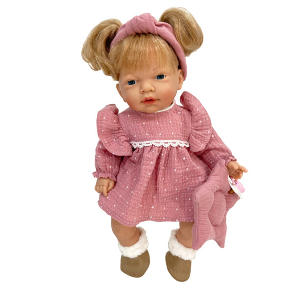 Nines d'onil lalka hiszpańska z dźwiękiem nines muselin 40 cm 5141, lalka hiszpańska pachnąca lalka, fajny prezent pod choinkę dla dziewczynki 4 letniej, pomysł na prezent na 4 urodziny, zabawki Nino Bochnia
