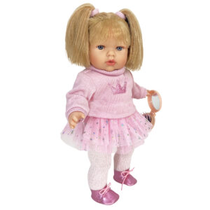 Nines d'onil lalka hiszpańska z dźwiękiem tita tutu 45 cm 6041, pachnąca lalka, pomysła na prezent dla dziewczynki na 4 urodziny, fajny prezent pod choinkę dla dziewczynki, zabawki Nino Bochnia