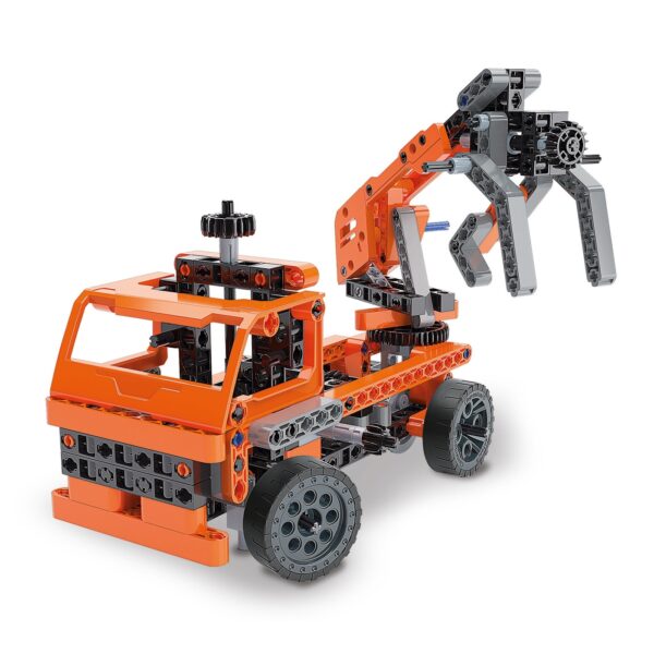 clementoni laboratorium mechaniki ciężarówki 60992, klocki podobne do lego technik, pomysł na prezent dla chłopca na 8 urodziny, zabawki Nino Bochnia, mały konstruktor, mały technik 10w1