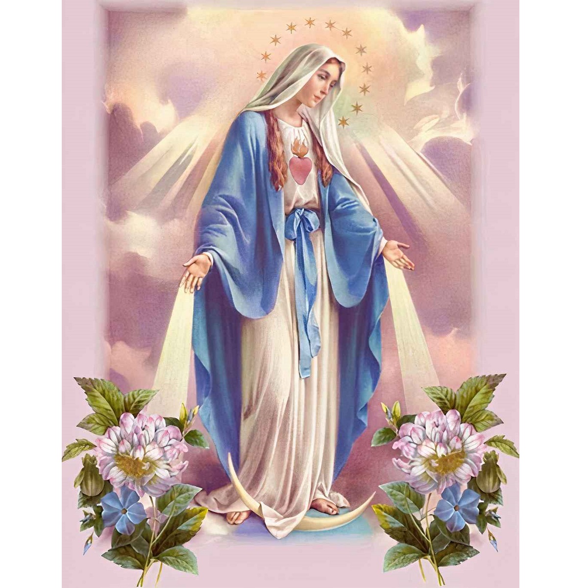 diamentowa mozaika Diamond painting haft diamentowy matka maryja, mozaika maryja, mozaika matka boska, zestaw kreatywny dla dziewczynki 7 letniej