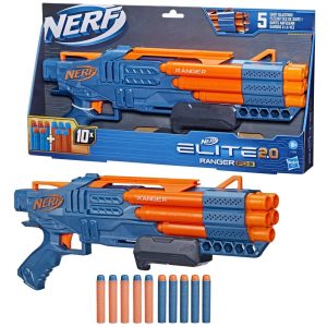 Hasbro wyrzutnia Nerf Elite 2.0 ranger pd-5, zabawki Nino bochnia, pomysł na prezent dla 8 latka, pistolet na strzałki piankowe z 10 nabojami, pistolet nerf