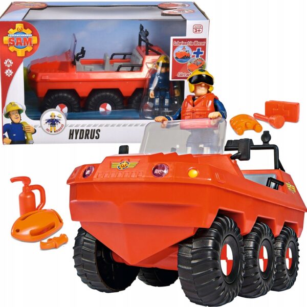 Simba Strażak Sam Pojazd hydrus z figurką strażaka sama, zabawki z serii strażak sam, zabawki nino Bochnia, pomysł na prezent dla 4 latka na urodziny