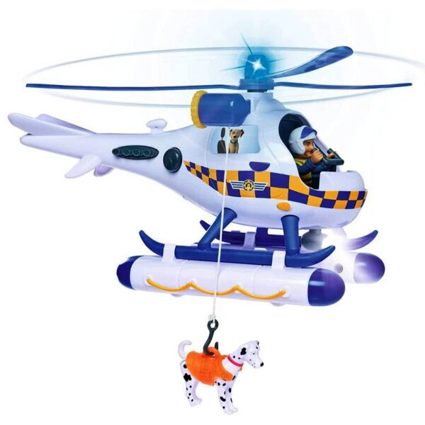 Simba Strażak Sam helikopter policyjny Wallaby figurka Rose i Radar, helikopter policyjny, zabawki Nino Bochnia, zabawki ze Strażakiem Samem