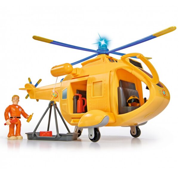 Simba Strażak Sam helikopter wallaby figurka tom thomas, zabawki ze Strazaka sama, zabawki Nino Bochnia, helikopter ze światłem i dźwiękiem