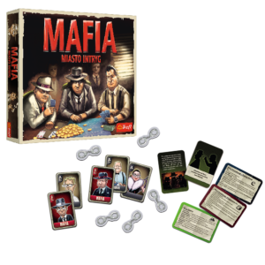 Trefl gra towarzyska mafia miasto intryg 02297, gra dla starszych dzieci, gry towarzyskie, zabawki Nino Bochnia