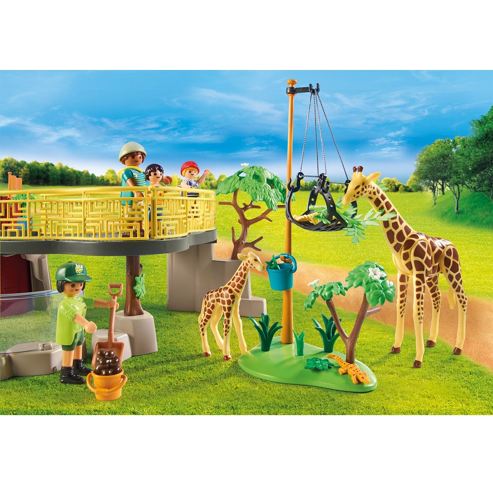 playmobil family fun 71190 przygoda w zoo, figurki zwierzatek, duże zoo, żyrafy, pingwiny, małe zoo, zabawki Nino Bochnia, pomysł na prezent dla 5 latka lubiącego zwierzątka