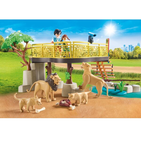playmobil family fun 71192 lwy na wybiegu, mini zoo, zwierzęta playmobil, lwy, zabawki Nino Bochnia, pomysł na prezent dla dziecka lubiącego zwierzęta, co kupić 5 latkowi na urodziny
