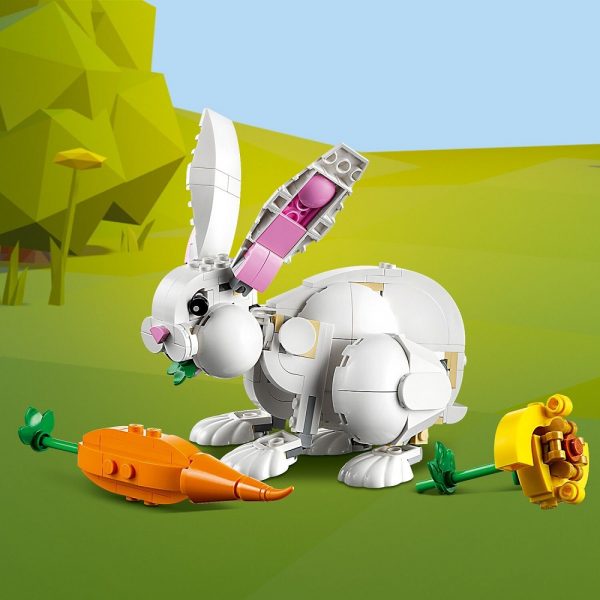 Klocki lego Creator 31133 3w1 Biały królik, lego 3w1, zabawki Nino Bochnia, lego królik lego papuga lego foka,