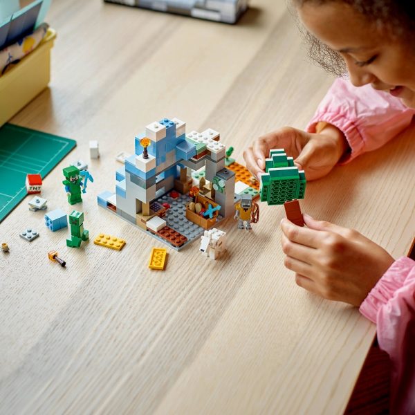 Klocki lego Minecraft 21243 Ośnieżone szczyty, zabawki Nino Bochnia, pomysł na prezent dla 8 latka, lego minecraft, lego 21243