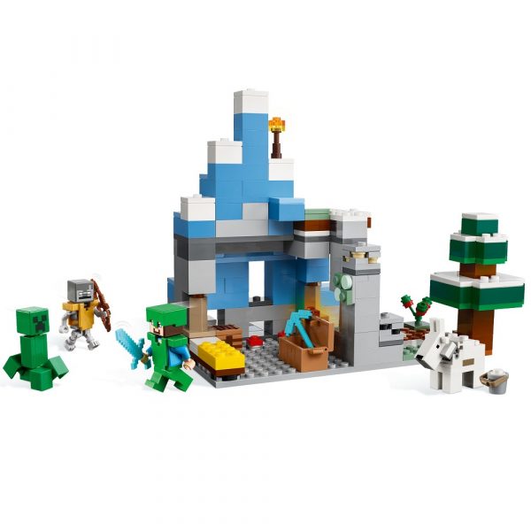 Klocki lego Minecraft 21243 Ośnieżone szczyty, zabawki Nino Bochnia, pomysł na prezent dla 8 latka, lego minecraft, lego 21243