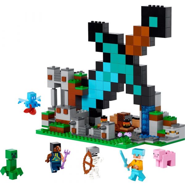 Klocki lego Minecraft 21244 Bastion miecza, zabawki Nino Bochnia, pomysł na prezent dla 8 latka, lego minecraft 21244
