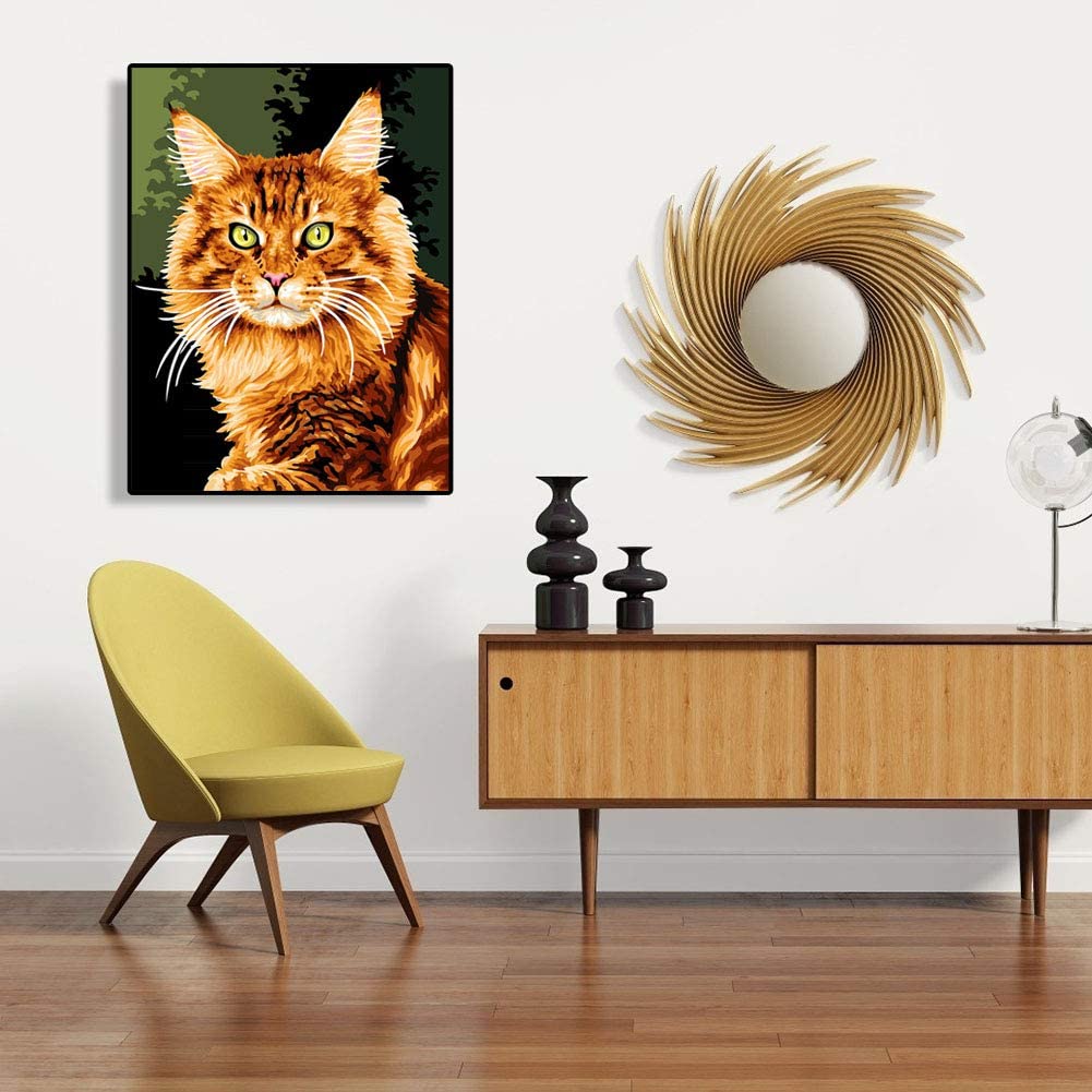 malowanie po numerach rudy kot norweski, zabawki Nino Bochnia, obraz do malowania farbami na płótnie, obraz kota