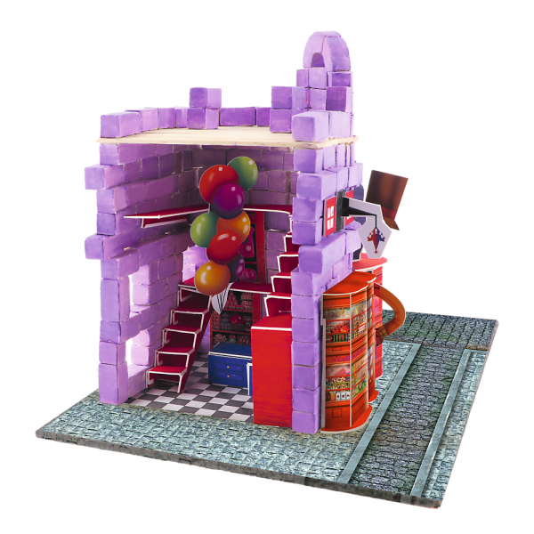 trefl brick trick buduj z cegły harry potter magiczne dowcipy weasleyów 61601, zabawki Nino Bochnia, pomysł n aprezent dla miłośnika Harrego Pottera, budowanie z prawdziwych cegieł, mały majsterkowicz