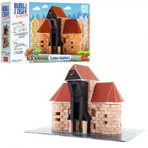 trefl brick trick buduj z cegły podróże żuraw gdański 61548, zabawki nino Bochnia, pomysł na prezent na 7 urodziny, mały majsterkowicz, zestaw do budowania z cegły