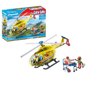 playmobil city life 71203 helikopter ratunkowy, zabawki Nino Bochnia, helikopter ratunkowy,figurki playmobil, ratownicy medyczni playmobil