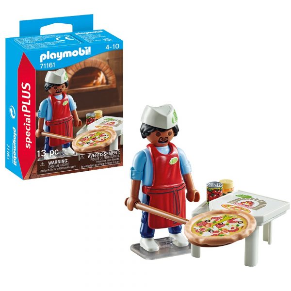 playmobil special plus 71161 piekarz pizzy, zabawki Nino Bochnia, figurka playmobil z akcesoriami