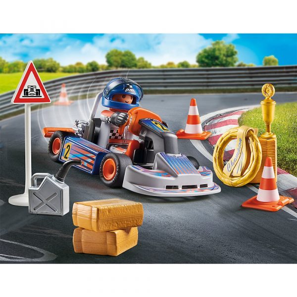 playmobil sports action 71187 kierowca kartingowy, zabawki Nino Bochnia, figurka playmobil, samochód wyścigowy playmobil
