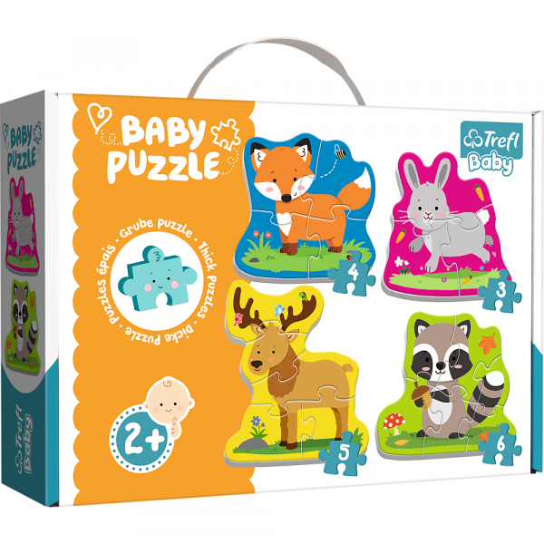 trefl moje pierwsze puzzle zwierzątka leśne 36077, zabawki Nino Bochnia, puzzle baby dla maluszka, puzzle dla 2 latka, duze puzzle dla dziecka, puzzle ze zwierzątkami leśnymi